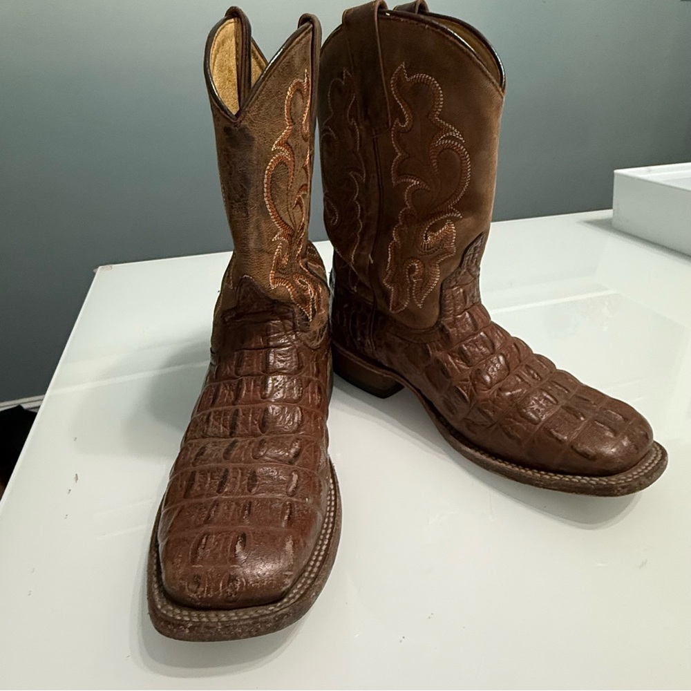 HP Brown‎ Crocodile Pattern Kids Boots